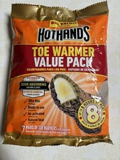 HotHands Toe Warmer VALUE PACK 7 Pairs of Warmers, EXP 02/2027 NEW Lasts 8 Hrs