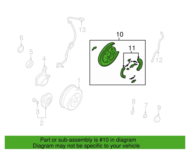 5831026150 正品 Brake ASSY-R,LH 适用于现代圣达菲 00-06 — 第 2/3 张图片