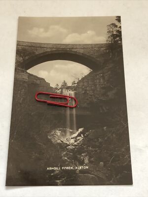 Ashgill Force Alston Cumbria Landschaftsansicht RPPC 1920 s? Unbespielt