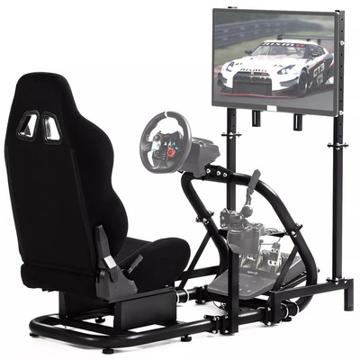 Dardoo Racing Game Sim Cockpit mit Sitz und Monitor Stand fit Logitech G29 G920