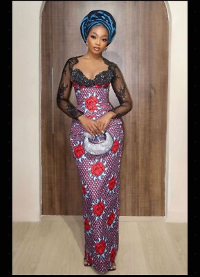 African Bridal Ankara Corset Dress, Corset Dress, Ankara Wedding