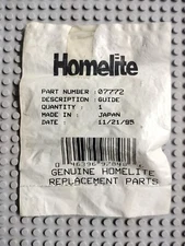 OEM GENUINE NEW OLD STOCK GREEN MACHINE 07772 ROPE GUIDE 2600 2800 3000