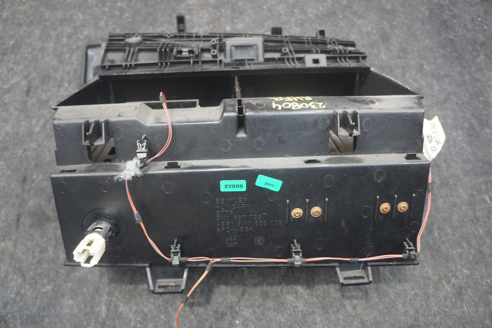 Glove Box Dash Compartment Black 3W1857735 OEM Bentley Continental GTC 2016 GT