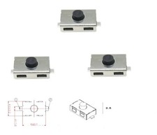 3x REMOTE KEY FOB MICRO SWITCH 6 x 4 x 2.5mm NORMALLY OPEN COMPATIBLE MANY TYPES