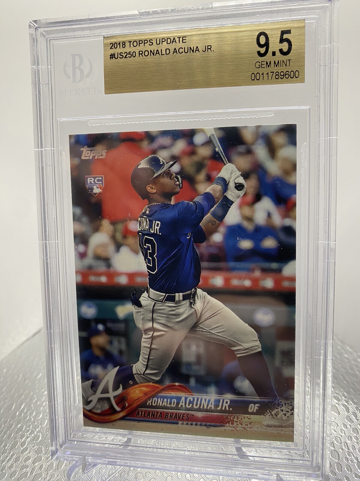 2018 Topps Update #US250  Ronald Acuna Jr  Rookie RC BGS 9.5 Gem Plus