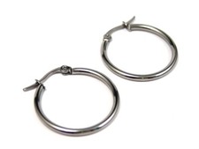 Hoop Earrings 1 inch Hypoallergenic Stainless Surgical Steel