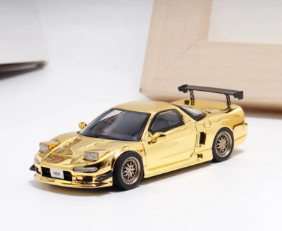 AL MC 1:64 Plating Gold NSX MK1 NA1 Racing Sports Model Diecast Metal Car