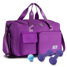 Women's Gym Duffle Bag with Shoes Compartment 37L Capacity Ideal for Travel G...