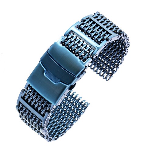 Reloj de pulsera 20/22/24 mm malla de tiburón para hombre correas de acero inoxidable de repuesto - Imagen 17 de 17