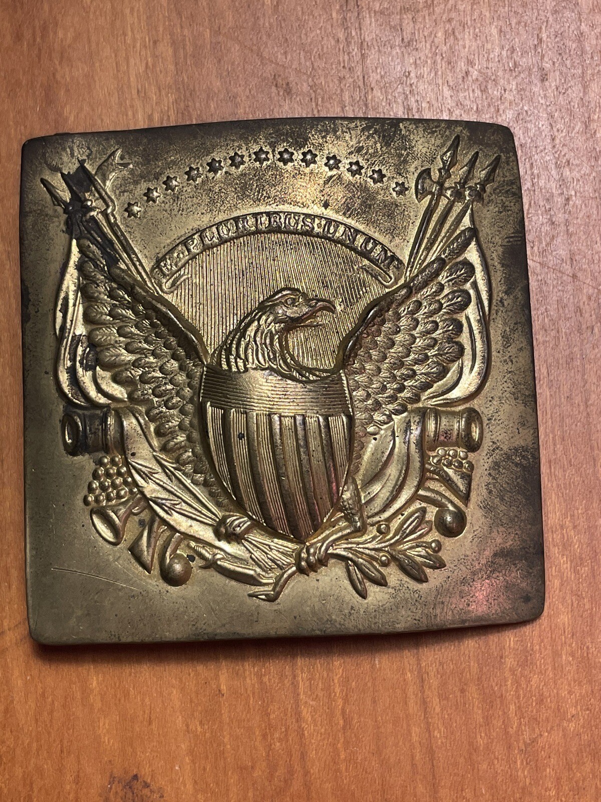 U.S. PRE CIVIL WAR UNION OFFICERS BELT BUCKLE PLATE NON DUG MILITIA