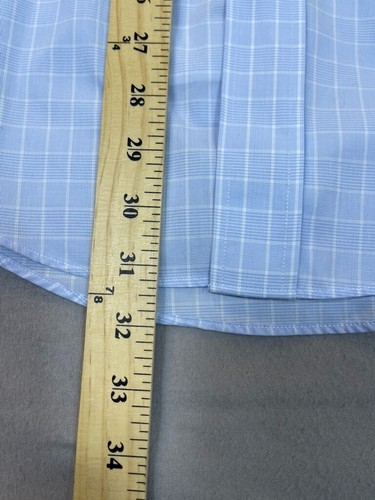 BROOKS BROTHERS SHIRT 15 4 5 Mens Blue White Check Non Iron Cotton 346 REGULAR - Picture 8 of 13