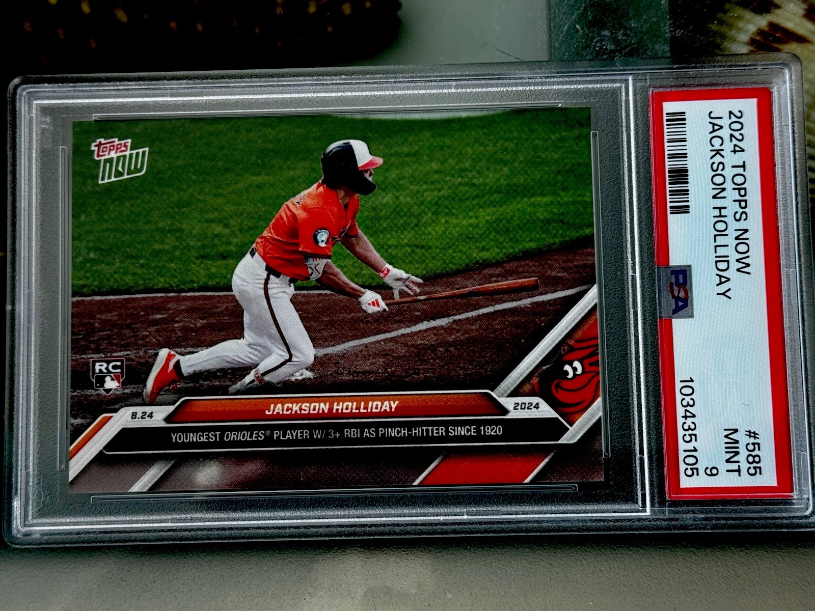 2024 Topps Now - Jackson Holliday #585 /3283 (RC) MINT PSA 9
