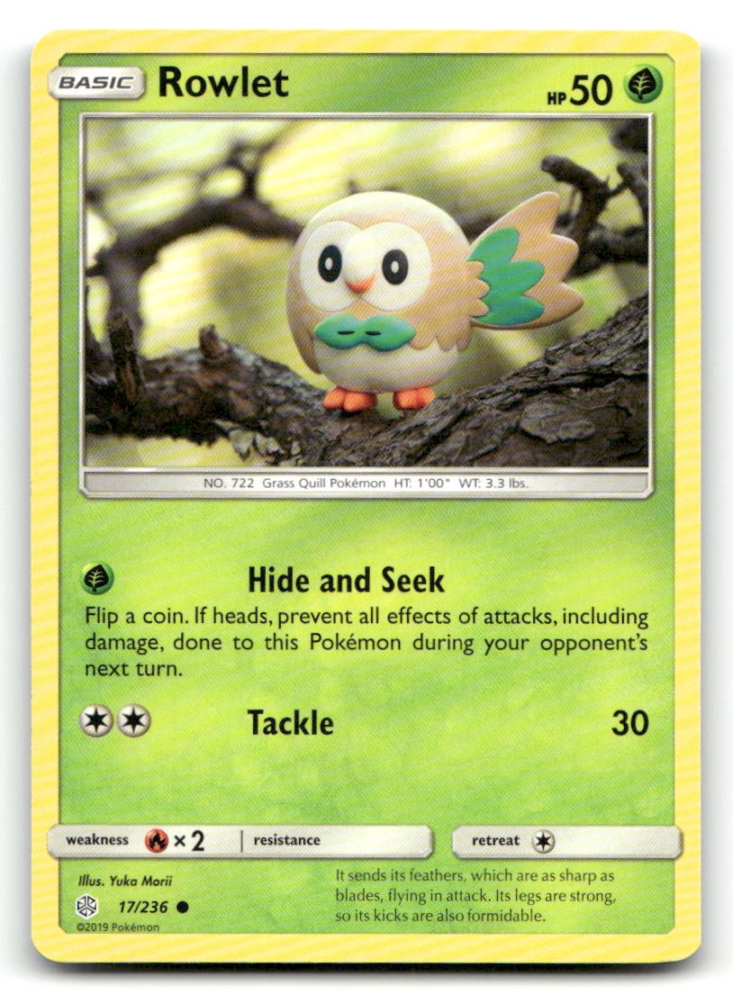Rowlet SM - Cosmic Eclipse 17/236 LP Pokemon