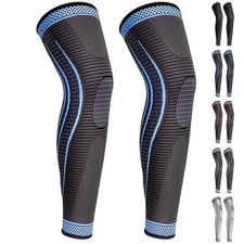 2 Pack Full Leg Compression Sleeves for Men And Women Long Knee Brace Support...