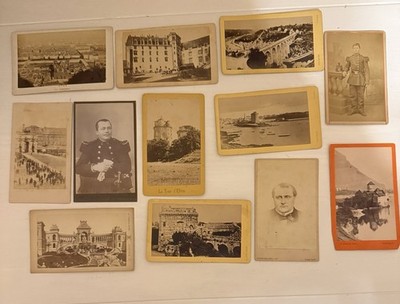 CDV Lot of French Views: Brittany, Marseille, Soldiers, Napoleon& More (12)