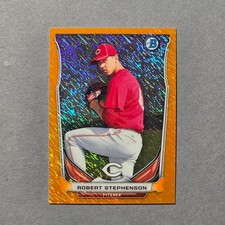 2014 Bowman Chrome Mini Chrome Orange Refractor Robert Stephenson SSP #d/25