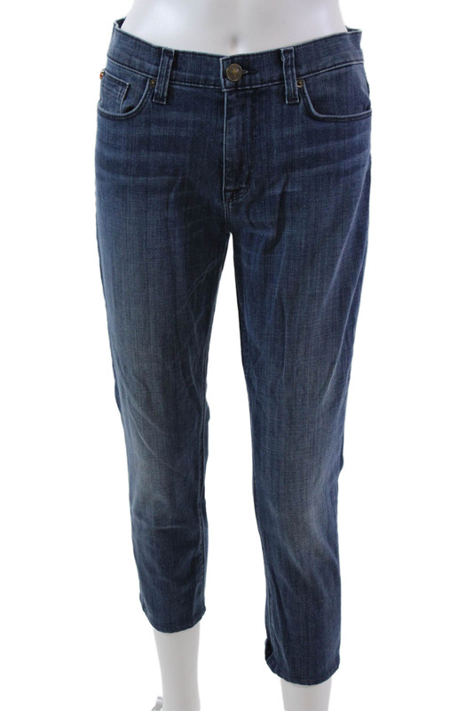 Hudson Womens Cotton Zippered Medium Wash Mid-Rise Skinny Jeans Blue Size 28