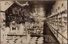 Moline Illinois Mrs S D Poole's Art Studio Vintage Real Photo Postcard