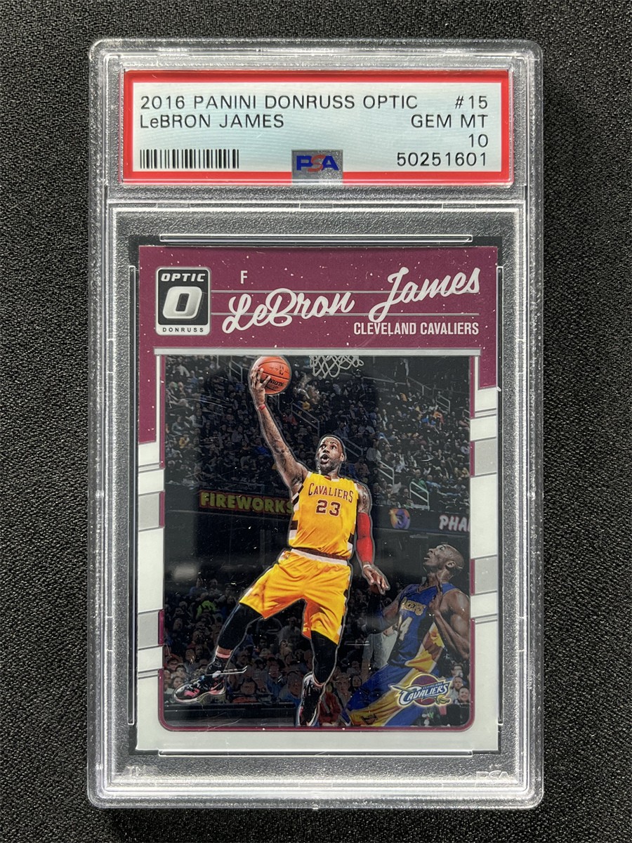 2016-17 Panini Donruss Optic Basketball Lebron James #15 Cavaliers PSA 10 GEM MT