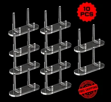 Clear Acrylic Trading Card Display Stands 10‑Pack–PSA/Graded Sports Card Holders