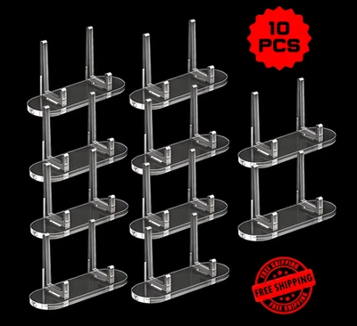 Clear Acrylic Trading Card Display Stands 10‑Pack–PSA/Graded Sports Card Holders