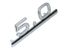 Chrom Emblem / Schriftzug 5.0 f&uuml;r Mercedes R107 C107 W107 450 SLC