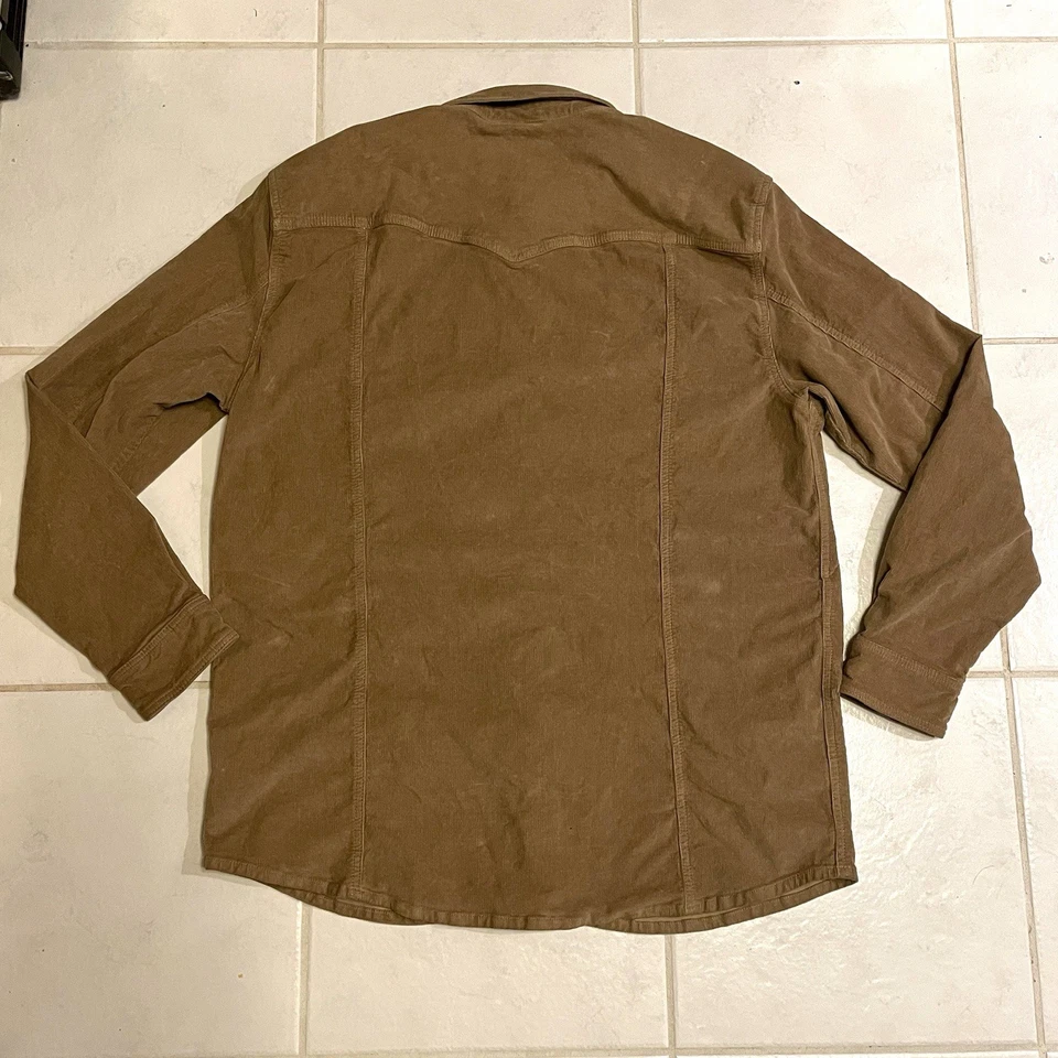 Pullin Dening Beige Velvet Shirt 2 Corduroy Men’s Size XL - Image 2 of 4