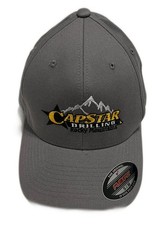 Flexfit Capstar Drilling Rocky Mountains Hat S/M Grey Cotton Blend Uniform Work