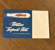 1941 Pontiac Torpedo Fleet Original Car Dealer Sales Brochurecatalog. Greatcond
