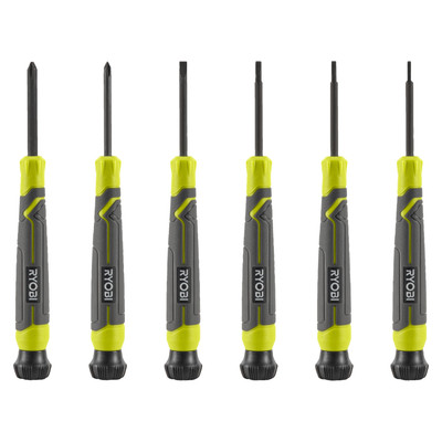 Ryobi, RHSDSPC6 Satz Von 6 Schraubendreher Genauigkeit Magnete Schraubendreher