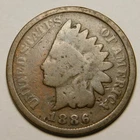 1886 Indian Head Cent Penny Type-2 G-Details  "Actual Pictures - Not Cleaned"