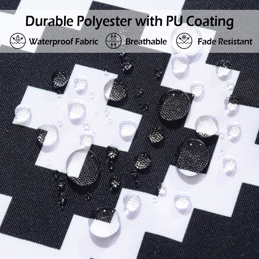 CARRIE HOME 20 x 12 (Pack of 2), Black Diamond (Durable &amp; Waterproof) 