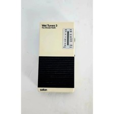 Vintage 1985 Wet Tunes 3 AM/FM Shower Radio, Salton Inc, RARE