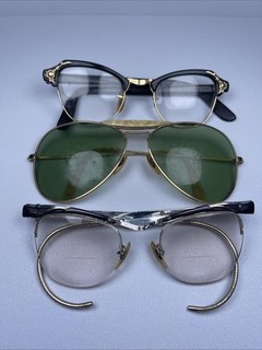 3 Lot Vintage 1/10 12K GF Gold / Scrap Gold Collectible Eyeglasses /Frames KD2