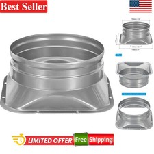6 Inch Duct Connector Flange Metal Straight Pipe HVAC Ventilation Compatible ...