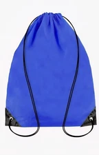 Drawstring Gym Bag Waterproof Bag String Backpack Sports, Gym, Travel Blue