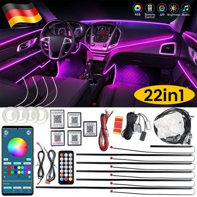 Auto RGB LED Symphony Dynamic Ambientebeleuchtung Lichtleiste APP Control 12V