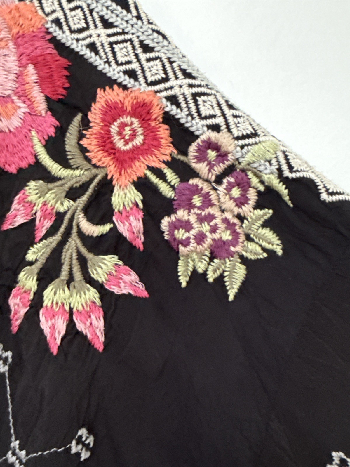 Johnny Was Carnation Patchwork Embroidered Large … - image 9