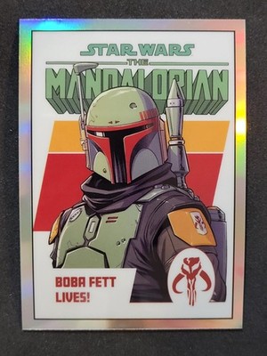 2022 Topps Chrome Star Wars Mandalorian, Comic Book Artwork, Boba Fett CC-3