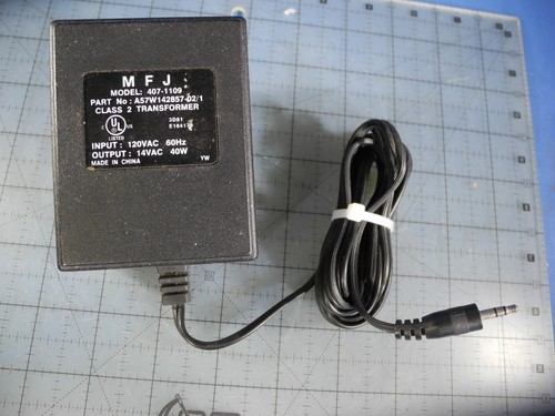 Ham Radio 14VAC power supply Class 2 Transformer; MFJ 407-1109 A57W142857-02/1