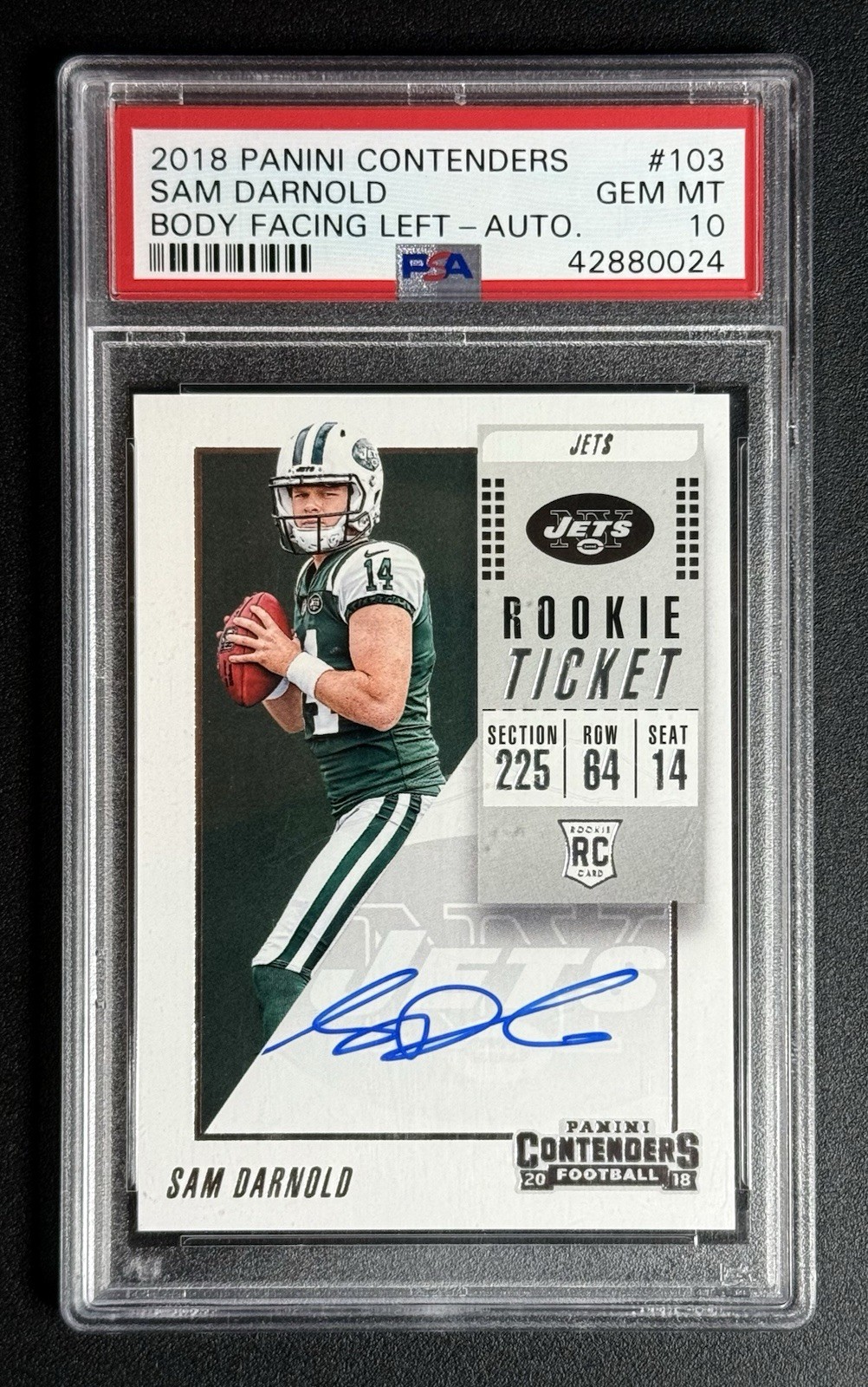 Sam Darnold Panini Contenders #103 Autograph