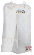White 70" Bridal Wedding Gown Garment Bag with Accessories Pouch