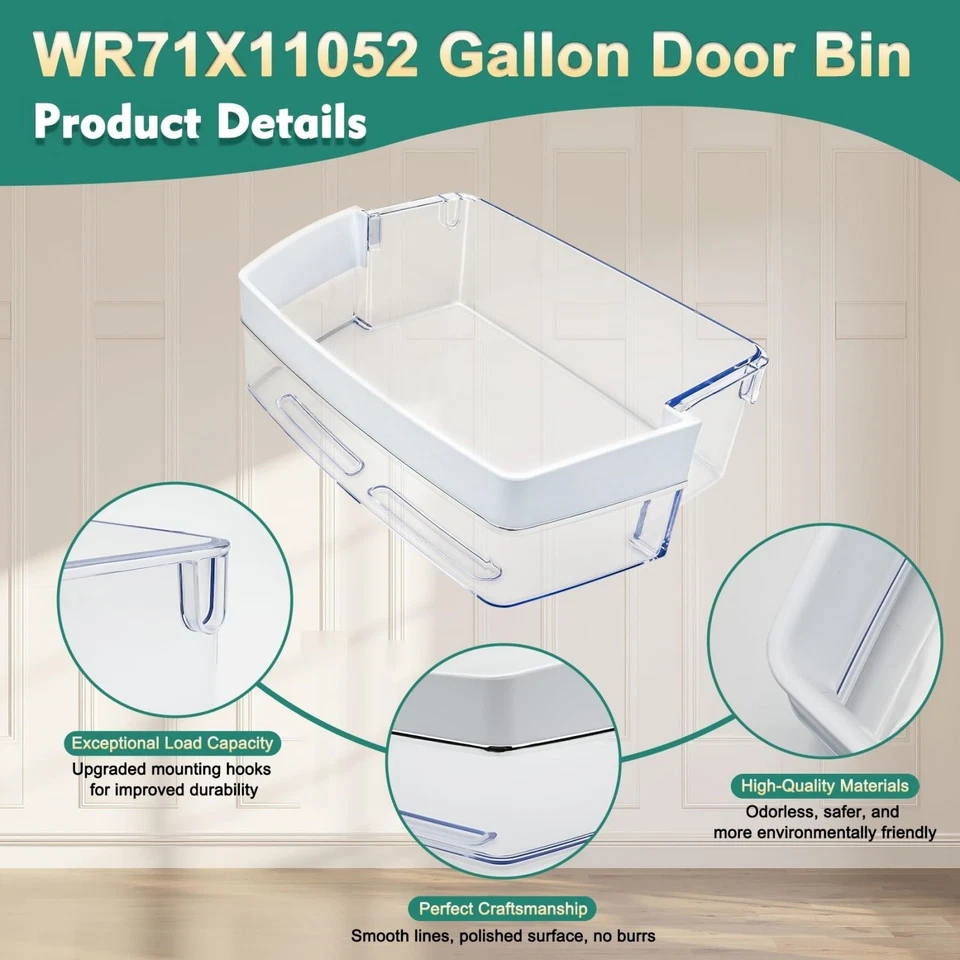 WR71X11052 Door Shelf Bin for GE Refrigerator Right Side Gallon Bin Replaceable - Image 2 of 4