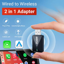 2025 NEW 2In1 Wired to Wireless Carplay and Android Auto Mini Adapter 5Ghz Wifi5