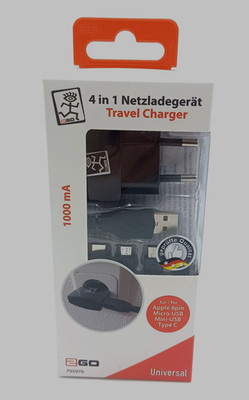 2GO Mini 4 in 1 Kfz- Ladegerät LKW Ladeadapter Universal Car Charger 12V/24V