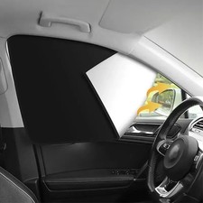2Pcs Car Side Window Sun Shades Magnetic Privacy Curtains UV Reflective Anti