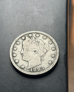 1883 NO CENTS Liberty V Nickel US Coin FREE SHIPPING