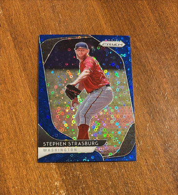 Stephen Strasburg 2020 Panini Prizm Blue Donut Circle #93 Nationals /199