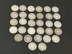 31. Mercury dimes,  various dates, circulated, 90% Silver