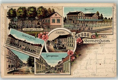 13610811 - 6728 Germersheim Gasthaus Zum Augarten Ullemeyers Garten Bahnhof